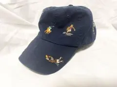 ポロラルフローレン ネイビー 総柄 キャップ POLO RALPH LAUREN