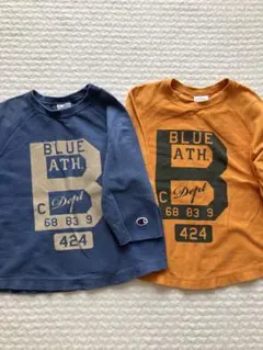 チャンピオン　キッズ　七部袖カットソー　2枚セット　120