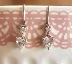 4℃ ハート型ピアス   シルバー ピアス