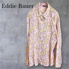 エディーバウアー 花柄シャツ 長袖 M相当 レディース コットン100%レトロ