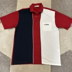 DUNLOP ポロシャツ Lサイズ 赤/紺/白