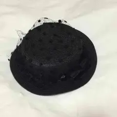 チュール付きミニハットヘッドドレス