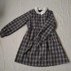 チェック柄 長袖 ワンピース