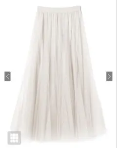 GRL アイボリー ボリュームロングチュールスカート at118 アイボリー
