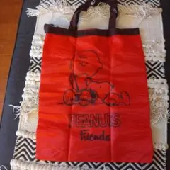 PEANUTS スヌーピー エコバッグ 赤