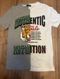 値下げBershkaベルシュカ半分カラー トラTシャツ XSのサムネイル