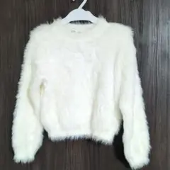 SHEIN ホワイトファーセーター 6Y