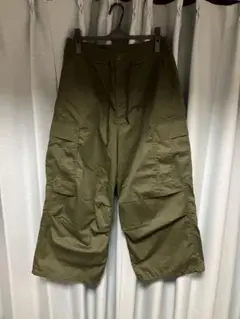 GU スーパーワイドカーゴパンツ M オリーブ