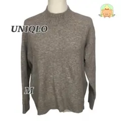 ユニクロ モックネック スフレヤーン 抜け感 ハイローヘム 長袖 セーター