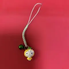 平成レトロ レア 2006年 ハローキティ 猿 干支 ストラップ 根付け
