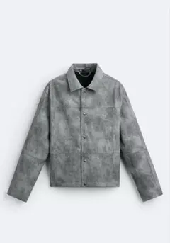 ZARA グラデーションフェイクレザージャケット