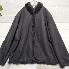 リアルファー ジャケット L ラビット チャコールグレー ビンテージ