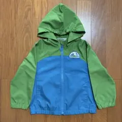 familiar フード付きジャケット 緑と青　ウィンドブレーカー　100サイズ