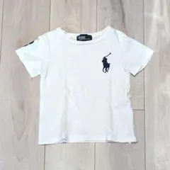 ラルフローレン ポロシャツ 18M 白 ロゴ刺繍入り
