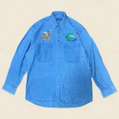 90’s-00’s Looney Tunes シャンブレーシャツ カナダ製 Mのサムネイル