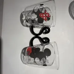 ミッキー ミニー ガラスカップ 2個セット