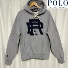 【古着】POLORALPHLAURENロゴワッペンパーカー「PRL67」グレーS