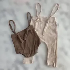 サスペンダー付きパンツ カボチャパンツ