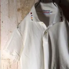 可愛い 古着女子 ミキハウス 刺繍デザイン ポロシャツ 白 シンプル 古着