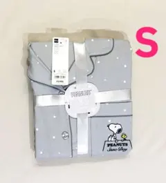GUフランネルパジャマスヌーピーSサイズグレー PEANUTS ジーユー