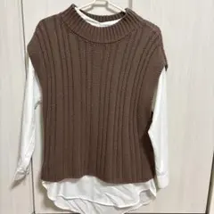 GRL グレイル　ニットベスト&シャツ