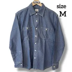 古着✝️メンズ デニムシャツ 韓国柄シャツ 長袖シャツ Right-on WEGO