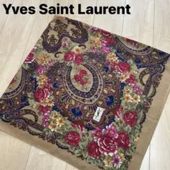Yves Saint Laurent 超大判　ウール　シルク ストール スカーフ