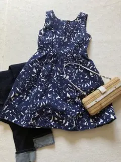 ZARA ザラベーシック　花柄ワンピース　チュニック　プリント