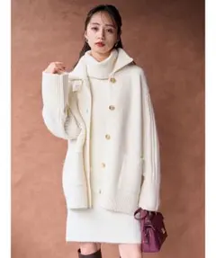 SNIDEL スナイデル♡ステンカラーニットジャケットカーディガン