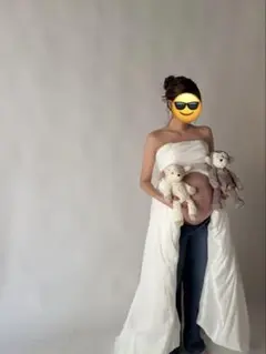 カジュアルウェディングドレス マタニティフォト