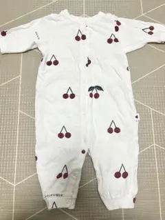 ジェラートピケ チェリー柄 ロンパース 50-70