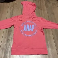 ANAPKIDS フード付きピンクパーカー