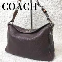 COACH　Shoulder Bag Turnlock Leather　y2k