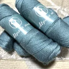 アルパカウール　毛糸　100グラム✖️5 ライトブルー