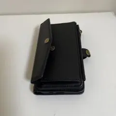 スマホケース手帳型　ジッパーポケット付