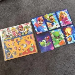 ☆新品未使用☆映画SUPER MARIO GALAXYカード&折り紙16枚入り