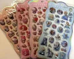 ぷっくりシール　ぷくぷくシール　ボンボンドロップ風シール 4枚セット