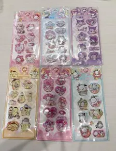 即日発送 ウォーターシール サンリオ シール 6枚セット