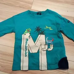 moujonjon 恐竜刺繍 長袖Tシャツ