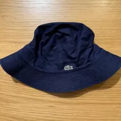 【LACOSTE】リバーシブル バケットハット ネイビー