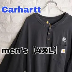 D79【Carhartt】長袖ロングTシャツ【メンズ4XL】ブラック