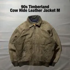 90s Timberland 短丈 レザー 本革 ジャケット スウィングトップのサムネイル