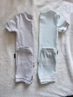 Konny コットンストレッチ半袖パジャマセット2色セット 1-2Y