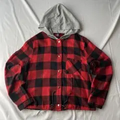 00s ネルシャツ フランネル チェック柄 グランジ Y2K フーディ 古着