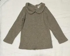 1+ in the family 襟付きニットシャツ 杢グレー