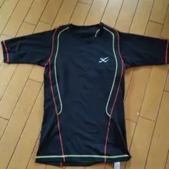 ストレッチ素材 半袖Tシャツ M 黒/緑/赤