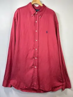 90年代 ラルフローレン Ralph Lauren シルク リネン 長袖シャツ