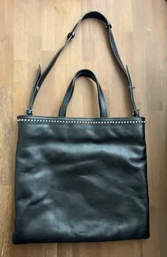 YONFA スタッズ レザーバッグ