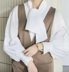 美品　IENA &NAVY 2way ボウタイブラウス イエナ