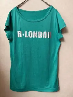 #4849 R-LONDON 半袖Tシャツ Sサイズ ターコイズグリーンのサムネイル